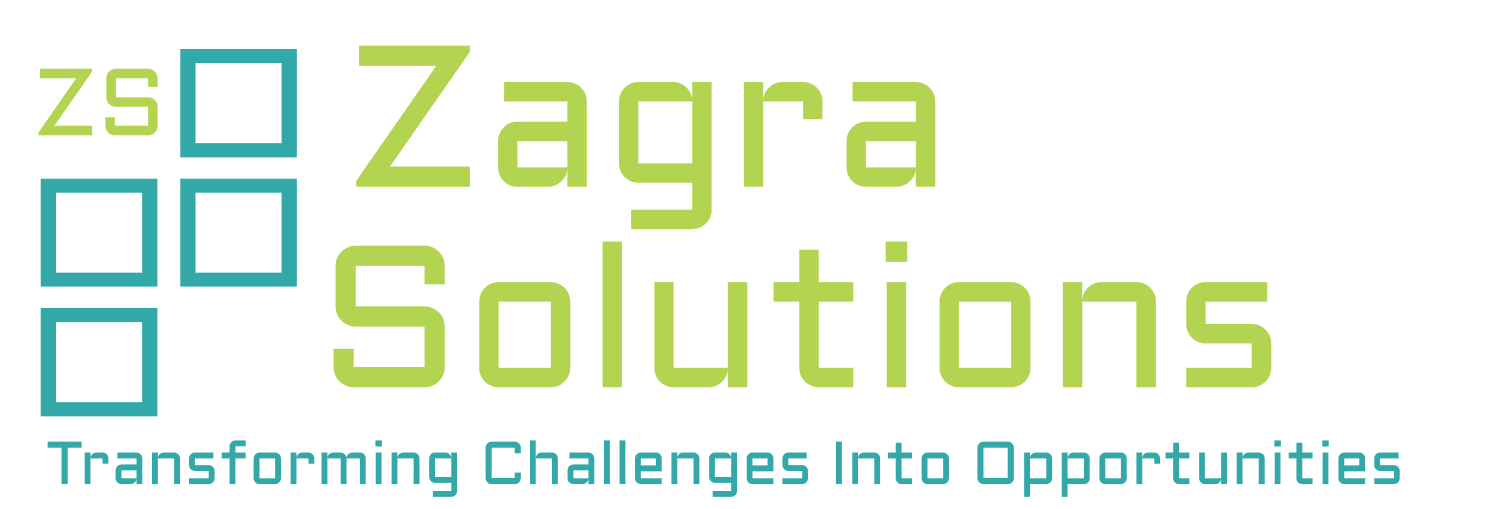 Logo for Zagra Solutions. Tag linbe is: Transforming Challenges Into Opportunities